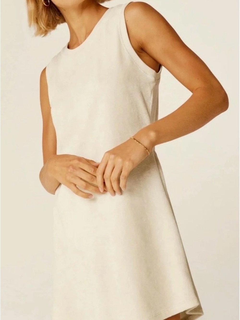 Beyond Yoga Out of Town Casual Dress Comfort Athleisure Super Soft Size XL White